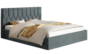 Tapicerowane łóżko 180x200 Mallon 3X - 36 kolorów + materac lateksowy Contrix Rubber SX Elior