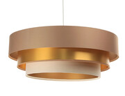 Beżowo-złota potrójna lampa wisząca glamour - S461-Garra Lumes