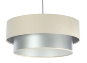 Srebrno-kremowa okrągła lampa wisząca - S419-Collin Lumes