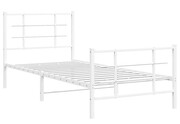 Białe metalowe łóżko loftowe 90x200 cm - Estris Elior