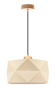 Kremowa lampa wisząca z abażurem 3D - A88-Vexa Lumes