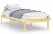 Naturalne drewniane łóżko pojedyncze 90x200 cm - Vilmo 3X Elior