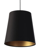 Czarno-złota lampa wisząca glamour z abażurem - S404-Dinos Lumes