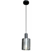 Czarna lampa wisząca ze szklanym kloszem - K612-Arneco Lumes