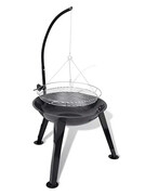 Wiszący grill ogrodowy z paleniskiem - Atra 5X Edinos