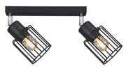 Czarna lampa sufitowa z reflektorami - S148-Syntio Lumes