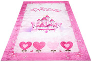 Różowy dywan z zamkiem dla księżniczki - Puso 5X 160x230 Profeos