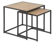 Zestaw stolików kawowych na czarnej podstawie - Ritex 3X Edinos