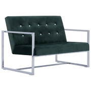 Zgrabna 2-osobowa sofa Aparro - ciemnozielona Edinos