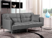 Sofa pikowana rozkładana Ervin - popiel Edinos