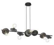 Czarna duża lampa wisząca z regulacją - D160-Sereni Lumes