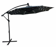 Ciemnoszary parasol do ogrodu z LED - Sorena Edinos