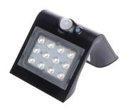 Czarny kinkiet zewnętrzny z czujką ruchu - N26-Azok 1.5W Lumes