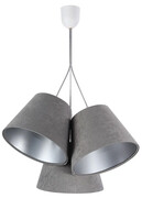 Szaro-srebrna lampa wisząca stożki - EXX68-Corvus Lumes