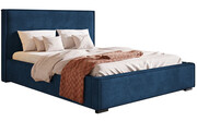 Tapicerowane łóżko dwuosobowe 180x200 Eger 3X - 36 kolorów + materac lateksowy Contrix Rubber SX Elior