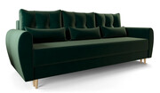Zielona sofa rozkładana - Castello 3X Elior