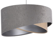 Szaro-srebrna lampa wisząca z abażurem - EX987-Sefrus Lumes