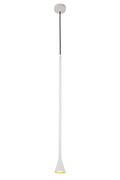 Biała metalowa długa lampa wisząca nad wyspę - V055-Puffo Lumes