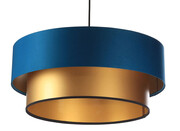 Złoto-granatowa lampa wisząca w stylu glamour - S416-Romanza Lumes