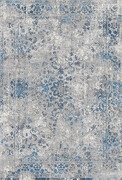 Niebieski wzorzysty dywan pokojowy przecierany - Izos 8X 200x300 Profeos