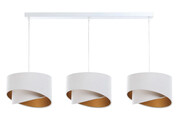 Biało-złota asymetryczna lampa wisząca nad stół - S511-Dertis Lumes