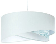 Biało-niebieska lampa wisząca z abażurem - EXX04-Delix Lumes