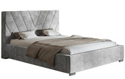 Pojedyncze łóżko ze schowkiem 120x200 Orina 3X - 36 kolorów + materac piankowy Contrix Superb Elior