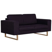 Elegancka dwuosobowa sofa Ladi 2X - czarna Edinos