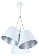 Biało-srebrna potrójna lampa wisząca - EXX67-Drima Lumes