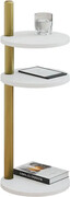 Biały okrągły stolik do salonu - Zork 5X Edinos