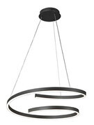 Czarna duża lampa wisząca LED nad stół - A496-Oxeo Lumes