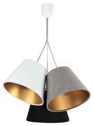 Trójkolorowa lampa wisząca ze złotym wnętrzem- EXX70-Lorid Lumes