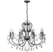 Czarna lampa wisząca glamour - K163-Fonti Lumes