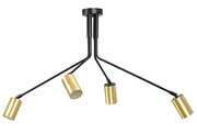 Czarna nowoczesna lampa sufitowa- D060-Lovis Lumes