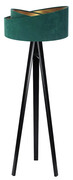 Zielono-czarna drewniana lampa stojąca trójnóg - EXX250-Blubell Lumes
