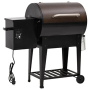 Czarny grill na pellet z dolną półką - Wopo 4X Edinos