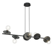 Czarna modernistyczna lampa wisząca - D159-Sereni Lumes