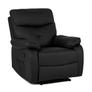 Czarny rozkładany fotel masujący do salonu - Edip 3X Elior