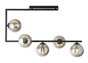 Industrialna lampa sufitowa z grafitowymi kloszami - D108-Solini Lumes
