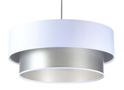 Srebrno-biała nowoczesna lampa wisząca - S420-Sted Lumes