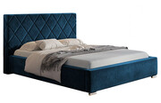 Łóżko tapicerowane 180x200 Savana 4X - 36 kolorów + materac lateksowy Contrix Rubber SX Elior