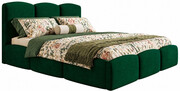 Podwójne łóżko welurowe z eleganckim zagłówkiem 180x200 Erma 4X - 36 kolorów Edinos