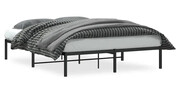 Czarne metalowe łóżko industrialne 180x200 cm - Tresto Edinos