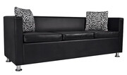 Sofa 3-osobowa Swax 3B - czarna Edinos