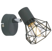 Szary metalowy kinkiet - K522-Peppe Lumes