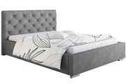 Podwójne łóżko ze schowkiem 160x200 Loran 3X - 36 kolorów + materac lateksowy Contrix Rubber SX Elior