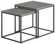 Komplet 2 betonowych stolików kawowych 2w1 - Toren Edinos