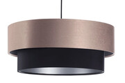 Beżowo-czarna lampa z podwójnym abażurem - S414-Tuleko Lumes