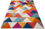 Kolorowy nowoczesny dywan w trójkąty - Caso 6X 240x330 Profeos