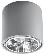 Szary minimalistyczny plafon LED walec - EX655-Helfi Lumes
